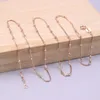 Catene AU750 Necklace in oro rosa Pure 18K da 1,8 mmW per perle a catena del collegamento a catena 17,7 "L
