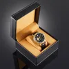 Watch Boxes Cases Black Leather Watch Display Box Jewelry Storage Organizer Case Decoration Gift Man Watch Container Box Wholesale Tag 230211