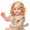 Dolls NPK 55CM FUll body Silicone Reborn Toddler Girl Princess SueSue Handdetailed Paiting Rooted Hair waterproof Toy for Girls 230211