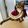 Costumi per gatti Barocco Mantello per animali domestici Vestiti per gatti Gattino per cani di piccola taglia Ragdoll Teddy Conis Cosplay Sphynx Costume Abiti senza peli