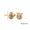 Nya twist stud￶rh￤ngen guldf￤rg metall kvinnor ￶rh￤nge roterande spiral ovanliga ￶ronringar f￶r damer europeiska smycken