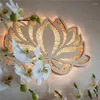 Lampada da parete 1PCLotus Flower Mandala Yoga Room Art Ornamenti decorativi Luce notturna Hanging Home Decoration Decor