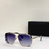 Occhiali da sole vintage quadrati Punk da donna Occhiali da sole Fashion Designer Shades Luxury Golden Frame Occhiali da sole UV400 Gradient Mach Six Lente senza montatura DITA