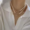 Hanger kettingen tauam geometrisch ontwerp imitatie parel ketting mannen persoonlijkheid hiphop stijl vrouwen hetzelfde creatieve sieraden accessoires cadeau