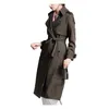 Новый классический женский траншея мода Англия Средние длинные траншеи дизайн пальто двойной грудь траншеи/ватный бренд верхний размер пальто s-xxxl