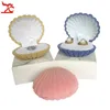 Jewelry Boxes Bulk sale 10Pcs Cute Shell Shape Velvet Earring Case Engagement Party Necklace Pendant Jewelry Display Storage Wedding Gift Box 230211