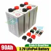 4pcs 3.2V 100Ah Lifepo4 Battery 12V 200AH Lithium Iron Phosphate Cell Batteria NEW 400Ah Plastic For Solar RV Pack to 24V