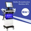 Hot 14 i 1 Hydra Microdermabrasion Machine Hydro Ultrasonic Dermabrasion Facial Care Machines med varm kall hammare