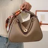 Evening Bags Ribbon Tote Bucket Bag 2023 Winter High-quality PU Leather Women's Designer Handbag Shoulder Messenger