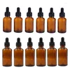 Bottiglie di stoccaggio 12Pcs 30ml 50ml Flacone contagocce vuoto Pipetta di vetro ambrato riutilizzabile per olio essenziale liquido