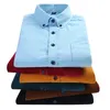 Plus Size 6xl Autumn/winter Shirts Warm 100%cotton long sleeved button collar smart casual shirt for men comfortable