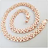 Kettingen 55 cm 10 mm 316L roestvrijstalen rosé goudkleur Byzantijne doos ketting kettingen voor mannen/vrouwen mode handgemaakte unisex sieraden