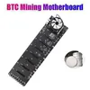 Moderbrädor ETH-B75 BTC Mining Motherboard med G530 CPU-fläkt 128G SSD LGA1155 8 PCIe-kortplatser 65mm USB3.0 Support DDR3/DDR3L DIMM RAM