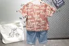 Set Set Anni Bambino Comfort Cotone Lettera Manica corta Foro Pantaloncini Pezzo Cintura Ragazzo Abbigliamento per neonati
