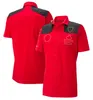 07as Polos para hombre Uniforme del equipo de carreras F1 Camisa deportiva de carreras Camisa polo con solapa con botones Camisa transpirable de secado rápido roja Personalizable