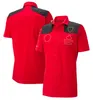 Tiot Polos pour Hommes F1 Racing Team Uniform Racing Sports Shirt Bouton Revers Polo Rouge Séchage Rapide Respirant Chemise Personnalisable