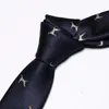 Bow Ties 2023 Brand Fashion High Quality Men Casual 5CM Slim Dog Navy Blue Necktie Formal Suit Party Neck Tie For With Gift Box