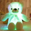 Teddy Bear Glow Urso de pano de pano de pel￺cia brinquedo embutido Fun￧￣o de brilho de l￢mpada colorida LED