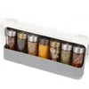 Hooks & Rails Kitchen Spice Bottle Rack Wall-Mounted Punch-Free Under-Shelf Drawer Type Seasoning Organizer Home Supplies Storage