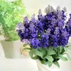 Decoratieve bloemen 10 hoofden romantische provence decoratie lavendel bloem zijden kunstmatige korrel simulatie van waterkrachtplanten