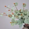 Dekorativa blommor 1st Eucalyptus Artificial Silk Wedding El Meeting Christmas Table Home Decor Forest Style High Quality Diy Ornament