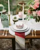 Tafel servet marmeren textuur rode servetten zakdoek bruiloft banket doek voor diner feestdecoratie