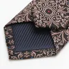 Bow Ties 2023 Brand Fashion High Quality Mens 5CM Slim Flower Pattern Brown Retro Necktie Formal Suit Neck Tie For Men With Gift Box