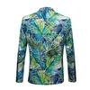 Мужские костюмы Blazers Floral Men Men Print Wedding Cust Blazer Гавайский стиль весенний осенний куртку