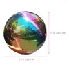 Garden Gazing Mirror Sphere Globe Hollow rostfri Steeloutdoor Polerad reflekterande ShinyDecorative Half Metal Decor Prydnad