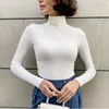 Women's Sweaters Women Sweater Basic Shirts Turtleneck Knitted Ribbed Pullover Autumn Winter Warm Skinny Slim Long Sleeve Solid Pull Jumper