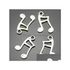 Charms 1000 Pcs Sixteenth Notes Music Antique Sier Semiquaver 17X11Mm Good For Your Diy Jewerly Making Drop Delivery 202 Dhfwu