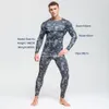 Conttures de survêtement masculines sous-vêtements thermiques masculins pour hommes Vêtements de camouflage thermo
