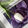 Decoratieve bloemen 1 st pu mini tulpen simulatie bloem bruiloft decoratie zijden huis kunstmatige plant nep bruids douche supli