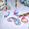 Dekorativa figurer Crystal Wind Chime Reflection Light Pendant Diamond Prism Windchimes Colorful Wall Hanging For Living Room Vintage