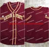 Camisas de beisebol personalizadas homens estaduais Sun Devils 2007 Jersey da faculdade 16 Loduca State Sundeuils Stitch Cost