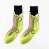 Femmes chaussettes mode couleur hommes en Tube Ban cheval rayé Crocodile série animale personnalisé Couple longue vente en gros