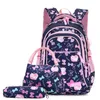 Mochilas da escola para crian￧as para meninas Princess Backpacks School Mackpings Impress￣o de Mochilas Conjunto de Bacha para Crian￧as para Adolescentes 229s