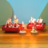 Party Decoration 4pcs Christmas Candle Gift Box With Four Lights Holders Gifts Home DecorParty