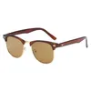 Mode Half Frame Heren Zonnebril 51mm Vintage Designer Spiegel Dames Zonnebril UV400 Driving Shades voor Man Vrouw met Cases225q