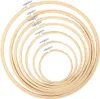 QBsomk 8-26cm DIY Embroidery Hoop Tool Art Craft Cross Stitch Chinese Traditional Circle Loop Bamboo Frame Stretcher Wooden Sewing