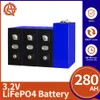 16 Uds 280AH Lifepo4 batería 12V 270AH batería recargable de fosfato de hierro y litio DIY 12V 24V 48V célula Solar para carrito de Golf EV