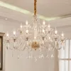 Kroonluchters Europeaan Crystal Living Room Lamp Luxe restaurantlichten Minimalistische slaapkamer Moderne verlichting