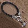 Kedjor nordiska viking raytheon hammare hänge halsband rostfritt stål varg hårbotten kedja juvelrychains