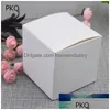 Gift Wrap 13 Sizes 50Pcs Square Kraft Carton Paper Box Small White Cardboard Packaging Craft Soap Drop Delivery Home Garden Festive Dh1C2