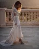 Country Style Boho Lace Long Sleeve Mermaid Wedding Dresses 2023 Bohemian Plus Size Aso Ebi Sweetheart Stain Bridal Gowns vestidos de novia BC15145 GW0213