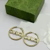 2023-LARGE HOOP EARRISS 브랜드 디자이너 클래식 18K 골드 플랜트 놋쇠 소재 이어링 펜던트 이어링 레이디스 패션 SIMP275J