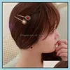 Pinces à cheveux Barrettes Épingle à cheveux Accessoires coréens Kazi Épingles à cheveux Clip latéral Bangs Word Folder Hairwear Jewelry Drop Delivery Dh2Fj