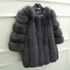 Women's Fur Warm Thick Elegant Overcoat Plush Outwear Top Snow Wear Jackets Mid-length Winter Faux Coat Women