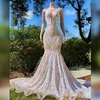 2023 atemberaubende tiefe V-Ausschnitt Mermaid Prom Kleider Applikes Rüfeln bodenlange gegenseitige Pailled-Plus-Size-Abendkleider BC15171 GW0213