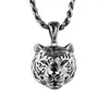 Cadeias 2023 Domineering Men's Wild Colar Pingente Tiger Head Trend Fashion Jewelry Acessórios